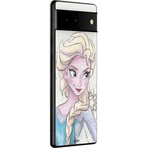 Disney Frozen Elsa Snowflakes Art Google Pixel 6 Pro Skin